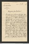Nachlass Franz Steindachner, Brief von Ludwig von Graff an Franz Steindachner (07.03.1907), Inv.Nr. 174.01, Seite 1